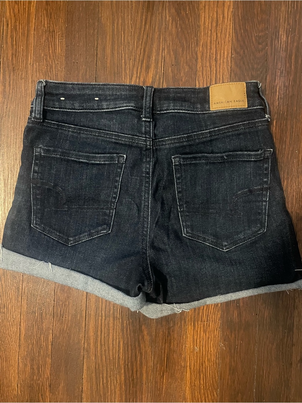 American Eagle Women's Denim Jean Shorts Size 2 Black
